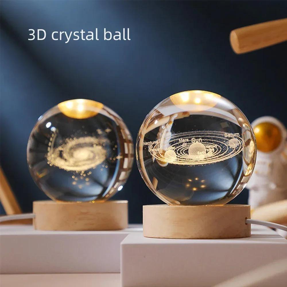 3D Crystal Ball Moon Lamp