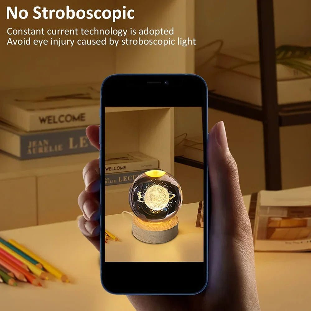 3D Crystal Ball Moon Lamp