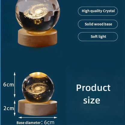 3D Crystal Ball Moon Lamp
