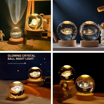 3D Crystal Ball Moon Lamp