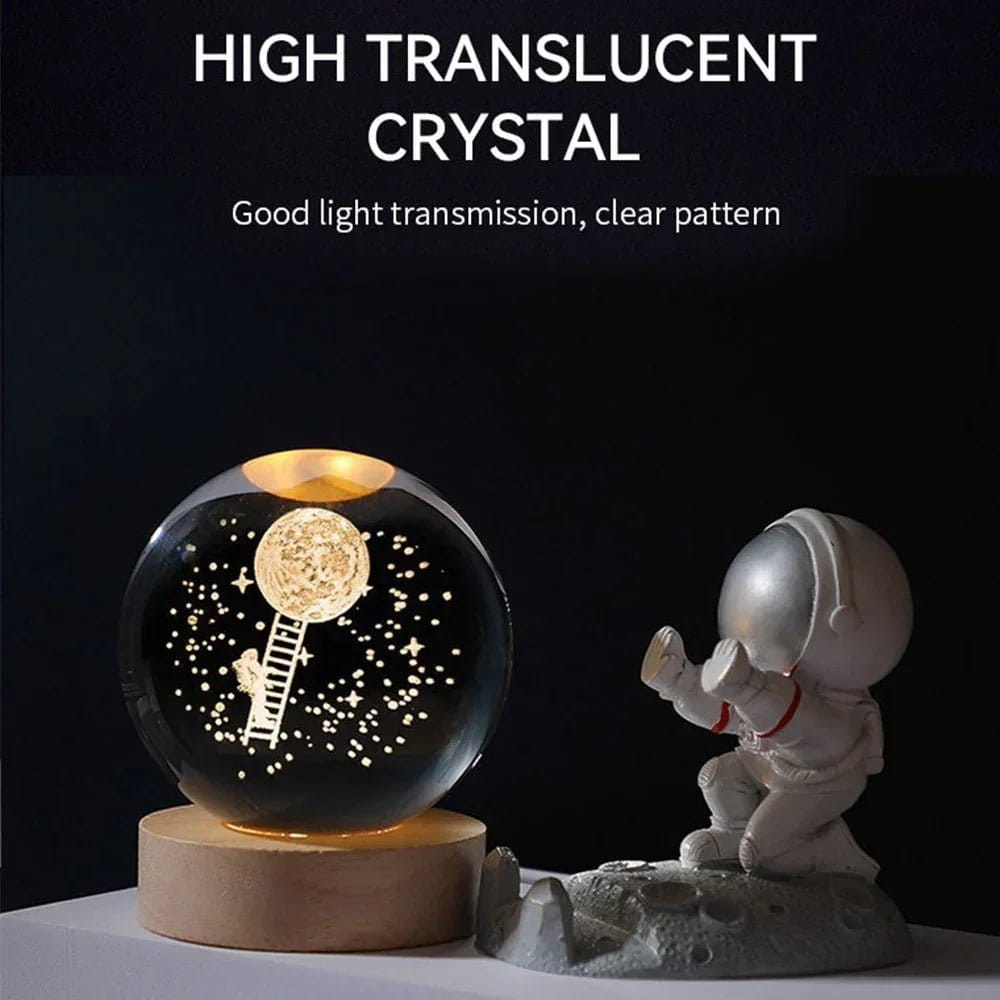 3D Crystal Ball Moon Lamp