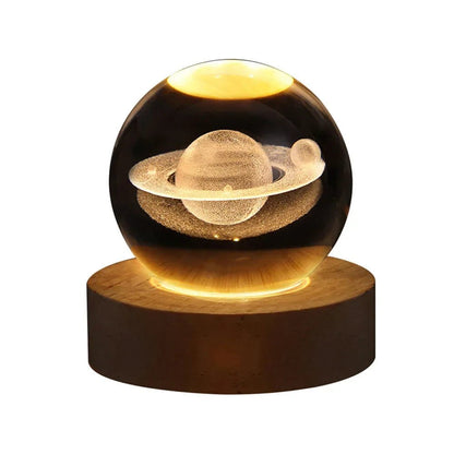 3D Crystal Ball Moon Lamp