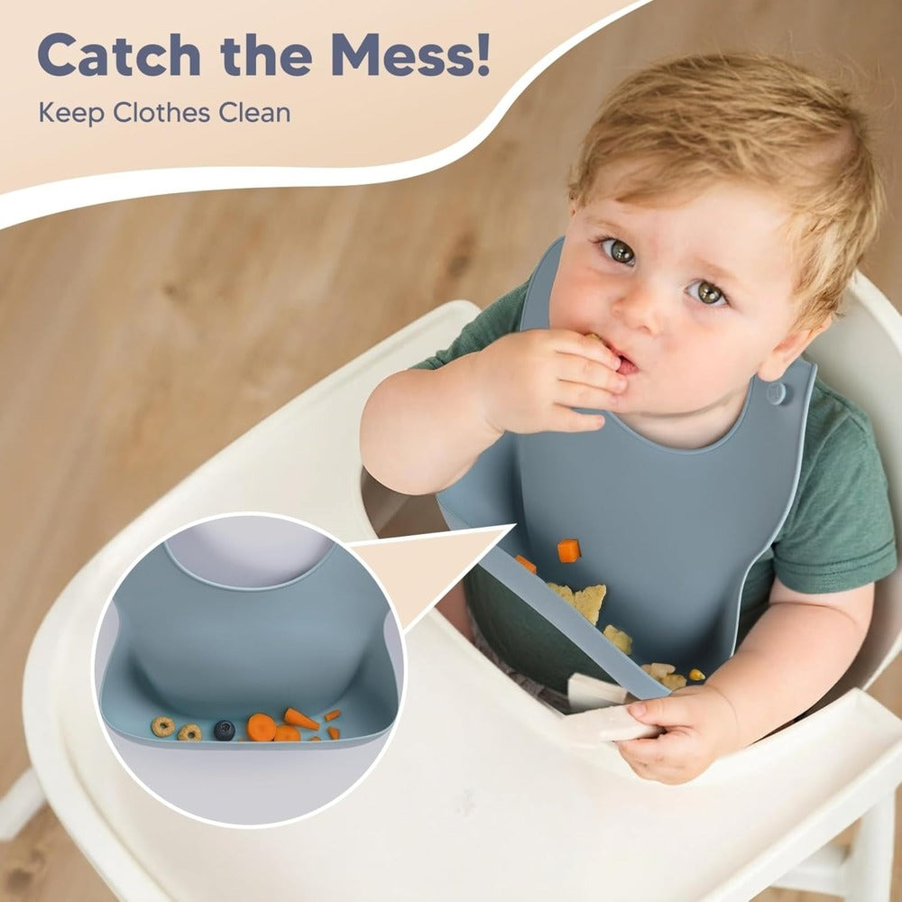 8 Piece Silicone Baby Feeding Set