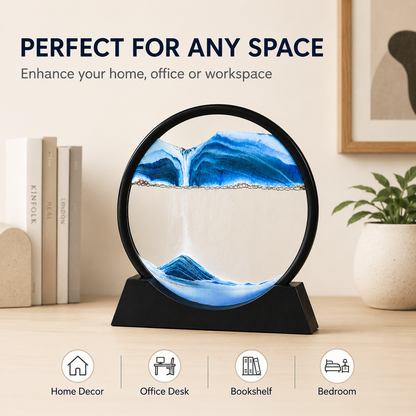 3D Moving Sand Art Frame with Metal Stand