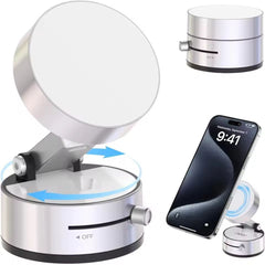 360° Rotatable Mobile Stand - Magnetic & Suction Cup Phone Holder Stand for Car, Desktop, Travel & Vlogging - Ideal Mobile Stand Holder for Video, Car Phone Holder & Dashboard Accessories