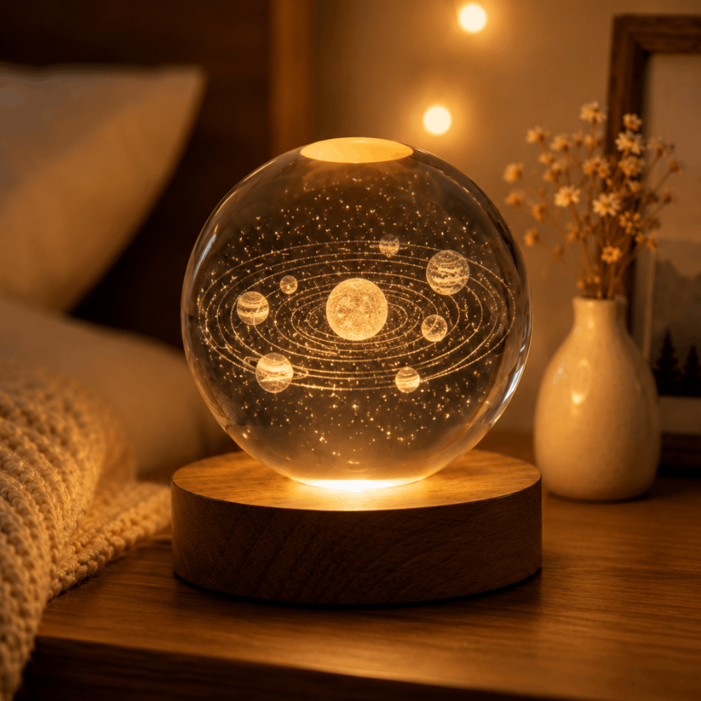 3D Crystal Ball Moon Lamp