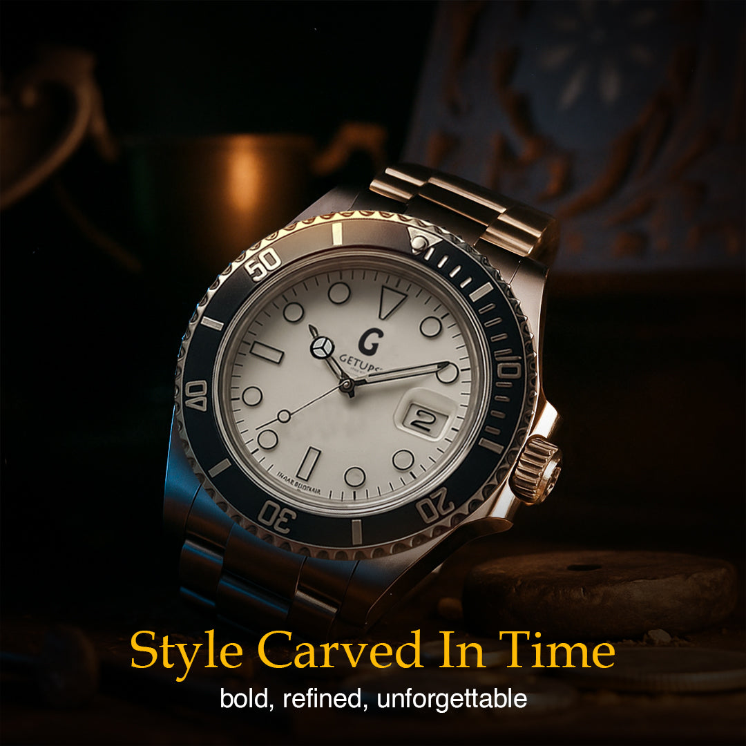 ZEVARON | Two-Tone Gents Luxury Watch by Getups
