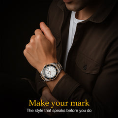 ZEVARON | Two-Tone Gents Luxury Watch by Getups