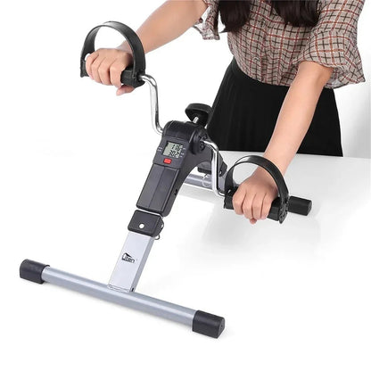 Foldable Mini Exercise Bike with LCD Display – Arm & Leg Pedaler for Home Gym & Weight Loss - Getups.pk