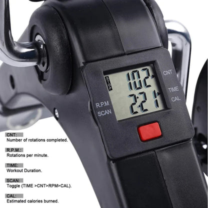 Foldable Mini Exercise Bike with LCD Display – Arm & Leg Pedaler for Home Gym & Weight Loss - Getups.pk