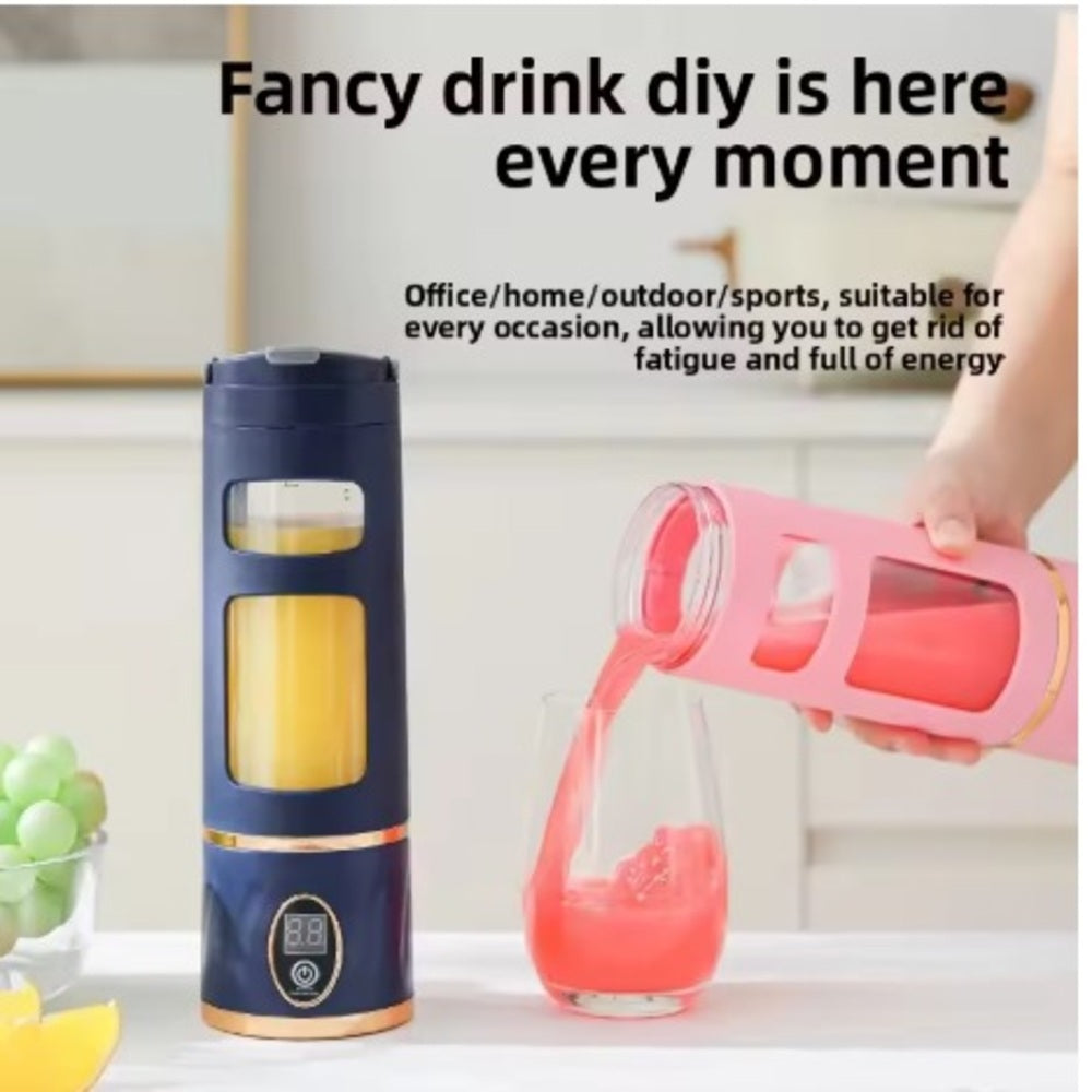 Portable Mini Juicer Blender 450ml – USB Rechargeable