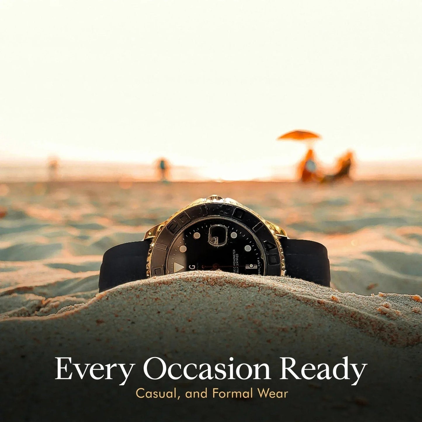 Luxury Men’s Watch — Shockproof | Adjustable Strap | Stainless Steel - Getups.pk