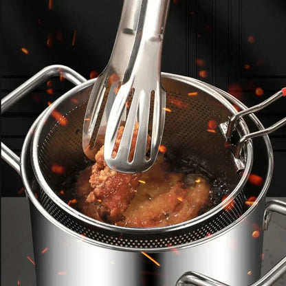 Stainless Steel Deep Frying Pot with Basket – Oil Fryer Pot for Home Cooking - Getups.pk