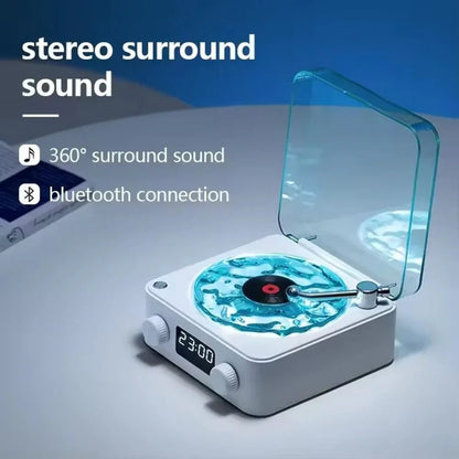 Vintage Retro Bluetooth Speaker with Clock, White Noise & RGB Night Light - Getups.pk