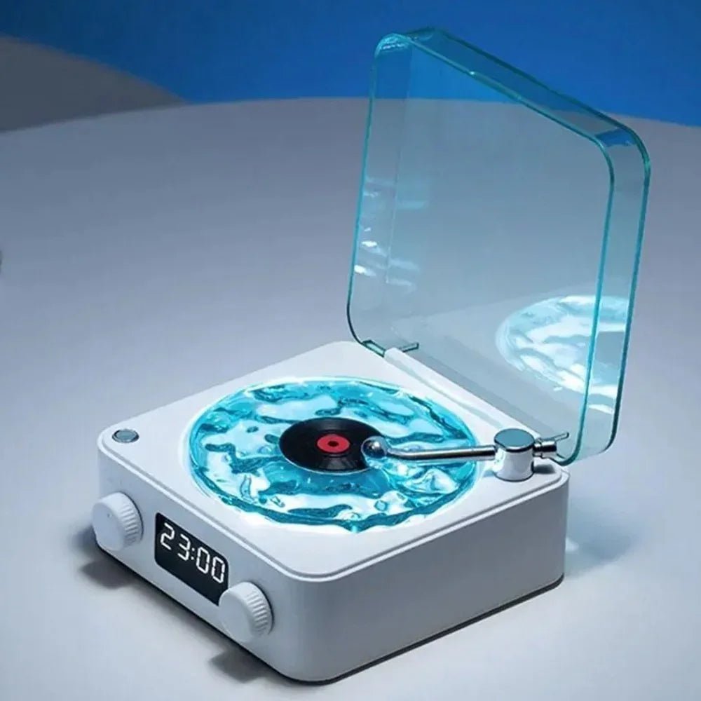 Vintage Retro Bluetooth Speaker with Clock, White Noise & RGB Night Light - Getups.pk